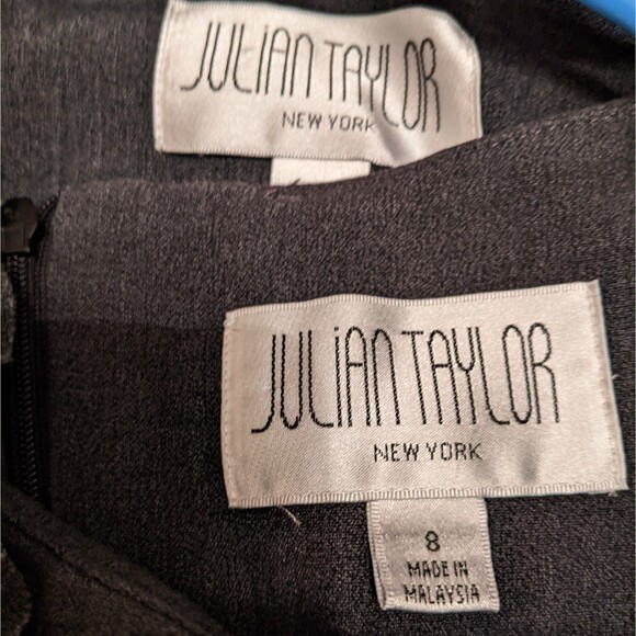 JULIAN TAYLOR 2 Piece Dress and Long Jacket Coat Size 8 - Picture 9 of 11